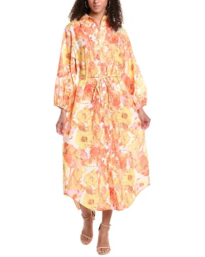 Beulah Shirtdress In Orange