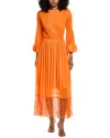 Beulah Solid Maxi Dress In Orange