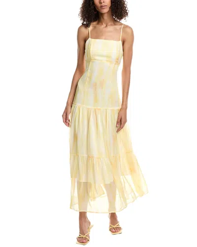 Beulah Spaghetti Strap Maxi Dress In Yellow