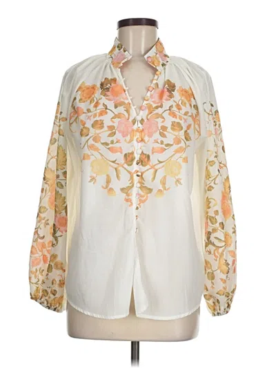 Pre-owned Beulah Style 3/4 Sleeve Blouse In Ivory