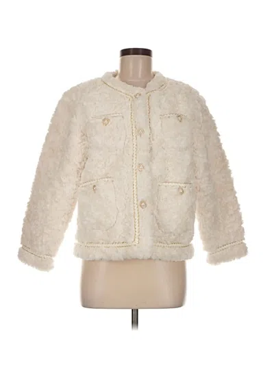 Pre-owned Beulah Style Faux Fur Jacket In Ivory