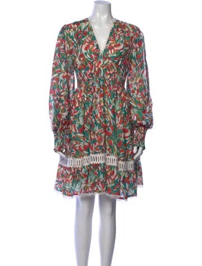 Pre-owned Beulah Style Floral Print Mini Dress In Multicolor