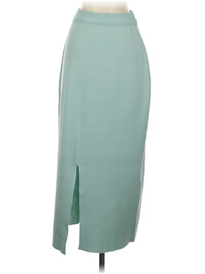 Pre-owned Beulah Style Formal Skirt In Teal