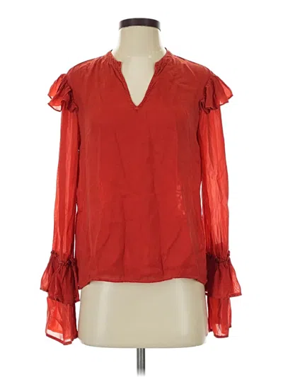 Pre-owned Beulah Style Long Sleeve Blouse In Red