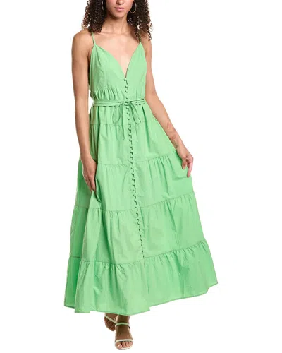 Beulah Tiered Maxi Dress In Green