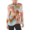 Beulah Womens Collar Long Sleeves Button-down Top