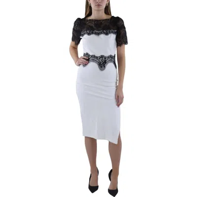 Beulah Womens Colorblock Rayon Cocktail And Party Dress In White