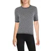Beulah Womens Knit Printed Pullover Sweater In Grey