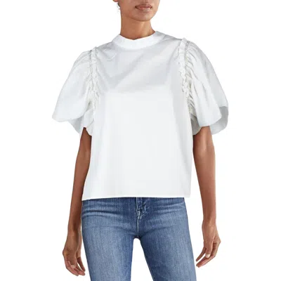 Beulah Womens Rhinestone Office Blouse