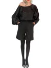 Beulahstyle Belted Shorts In Black In Black