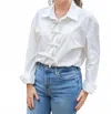 Beulahstyle Bow Button Down In White In White