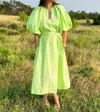 Beulahstyle Chloe Dress In Neon Green