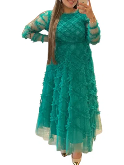 Beulahstyle City Maxi Dress In Emerald In Blue