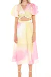 Beulahstyle Cloud Burst Puff Sleeve Skirt Set In Pink In Pink