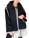 Beulahstyle Coat With Scarf Collar In Black In Black