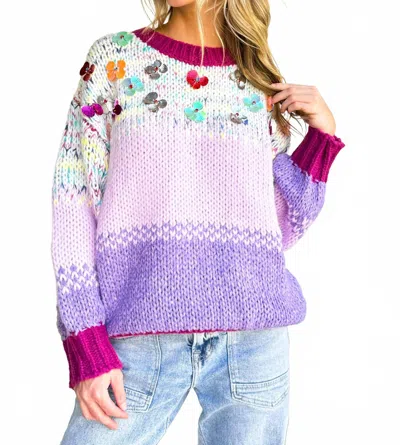 Beulahstyle Haze Knit Sweater In Lavender In Purple