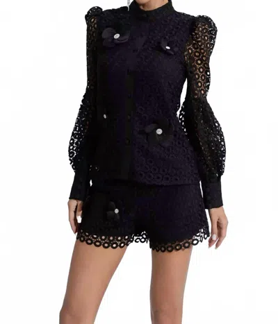 Beulahstyle Macy Hollow Floral Set In Black