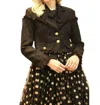 Beulahstyle Metallic Tweed & Solid Fabric Cropped Jacket In Black In Black