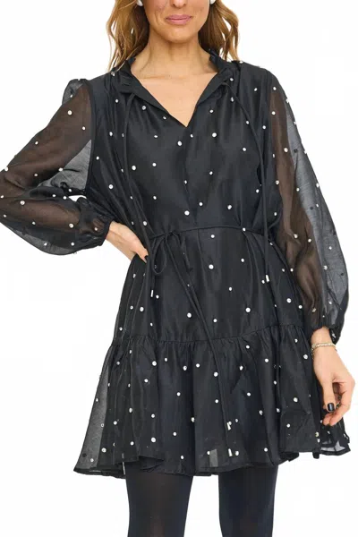 Beulahstyle Sheer Party Dress In Black