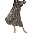 Beulahstyle Vintage Printed Maxi Dress In Black In Multi