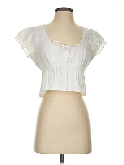 Pre-owned Beverly And Beck Sleeveless Blouse In White