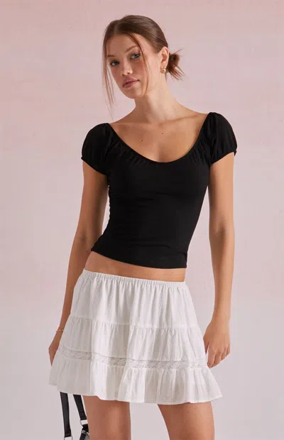 Beverly And Beck Women's Daisy Corset T-shirt In Black