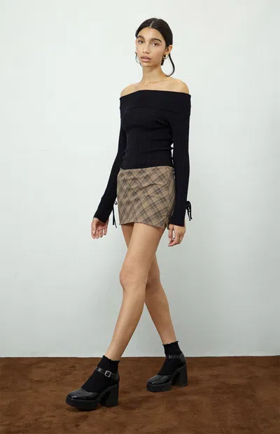 Beverly And Beck Women's Ella Off-the-shoulder Sweater In Black