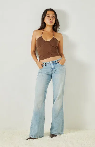 Beverly And Beck Women's Gia Beaded Halter Top In Brown