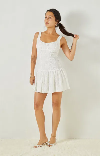 Beverly And Beck Women's Greta Bustier Mini Dress In White