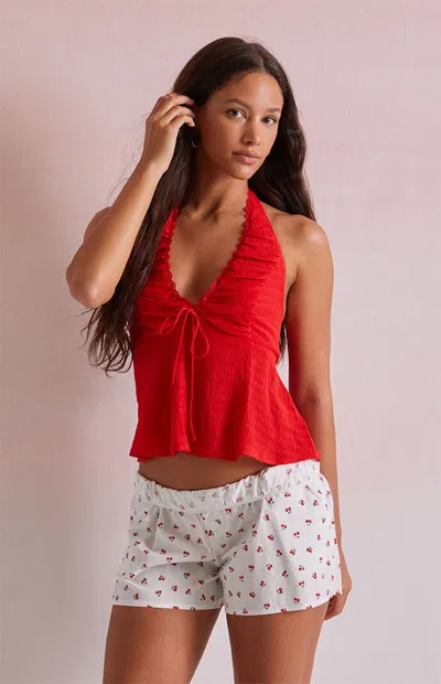 Beverly And Beck Women's Halter Top In Red