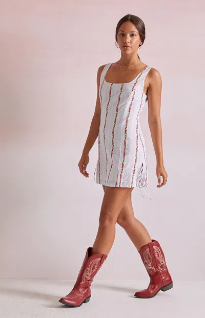 Beverly And Beck Women's Katie Floral Stripe Mini Dress In Multi