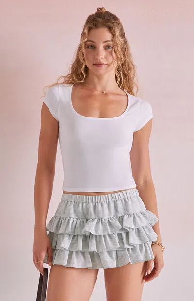 Beverly And Beck Women's Sunshine Scoop Neck T-shirt In White