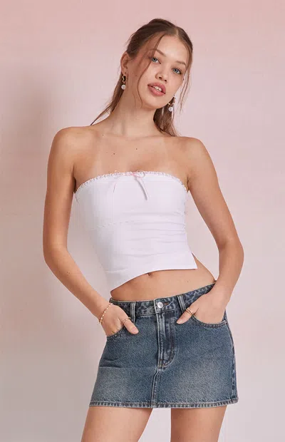 Beverly And Beck Women's Sweetest Tube Top In White