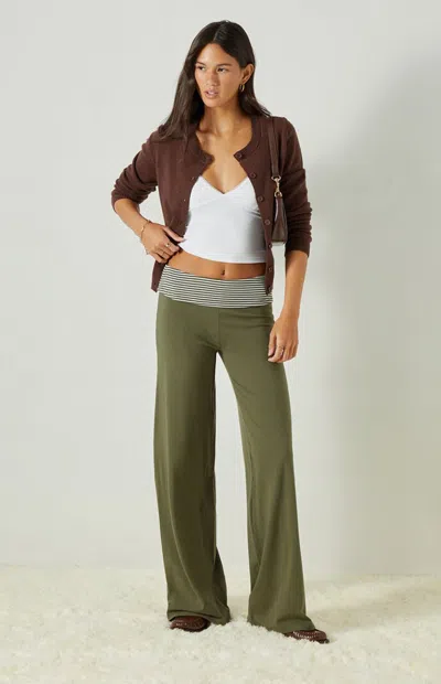 Beverly And Beck Women's Wide Leg Lounge Pants In Green