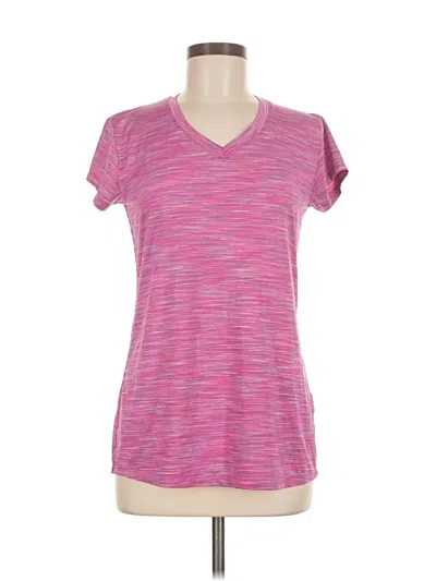 Pre-owned Beverly Hills Polo Club Short Sleeve Top Pink V-neck Tops