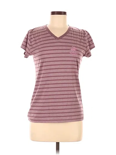Pre-owned Beverly Hills Polo Club Short Sleeve T-shirt In Burgundy