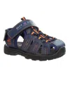 Beverly Hills Polo Club Toddler Hook And Loop Sport Sandals In Navy,orange