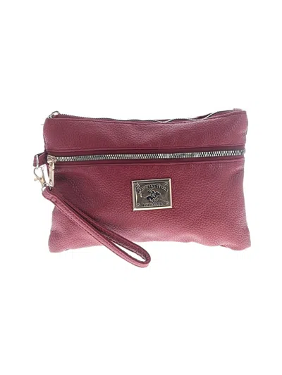Pre-owned Beverly Hills Polo Club Wristlet In Burgundy