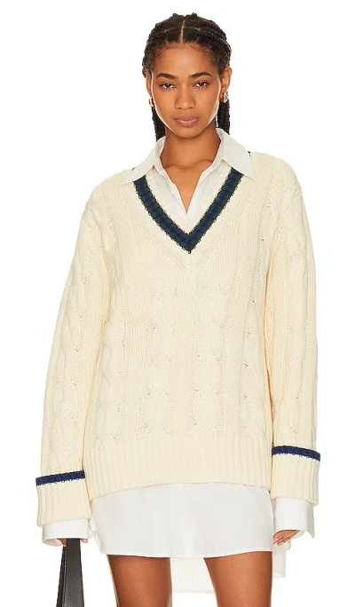 Beverly Hills X Revolve Beverly Hills V Neck Sweater In Ivory