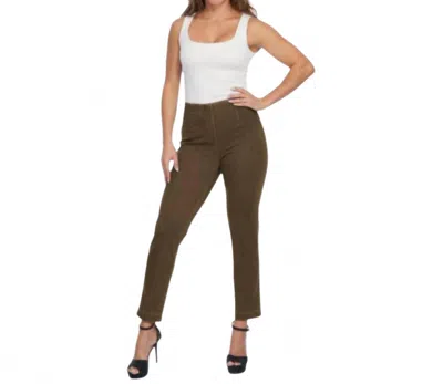 Beverly Rose Lior Sasha Denim Pants In Bronze In Brown