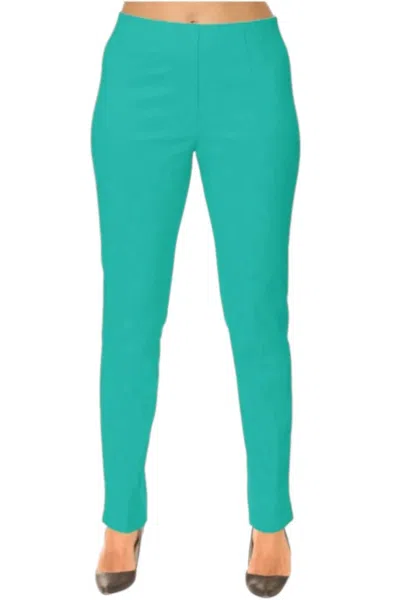 Beverly Rose Lior Sasha Denim Pants In Seafoam In Green