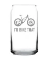 Bevvee I'd Bike That Beer Can Pint Glass In Clear