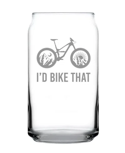 Bevvee I'd Bike That Beer Can Pint Glass In Clear