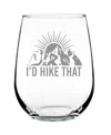 Bevvee I'd Hike That Stemless Wine Glass In Clear