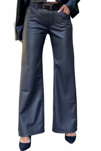 Bevy-flog Amanda Pants In Dark Gray Vegan In Blue