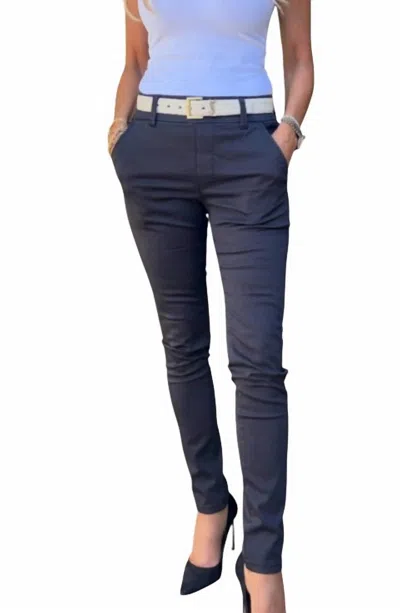 Bevy-flog Dafna Straight Print Pants In Mid Blue Print