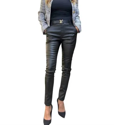 Bevy-flog Dafna Vegan Leather Pants In Black