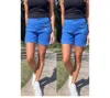 Bevy-flog Elise Button Shorts In Blue In Blue