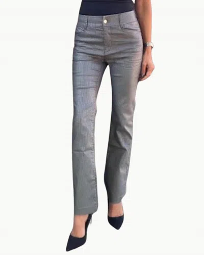 Bevy-flog Novel Flared-bottom Pants In Pewter Check In Multi