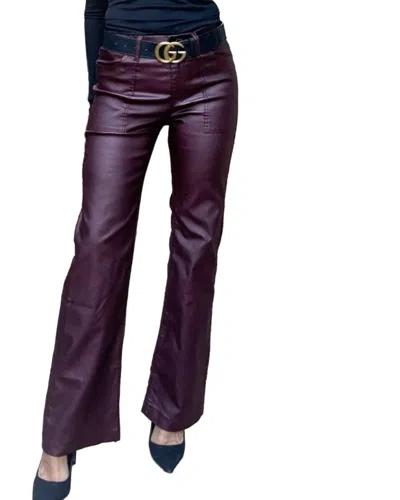 Bevy-flog Romi Pants In Cranberry Vegan In Purple
